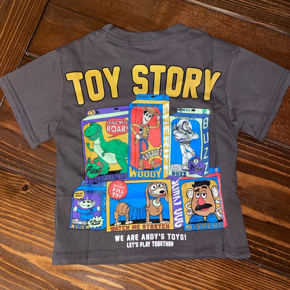 ZARA STYLE Toy Story Gray Kids T-Shirt size 2T